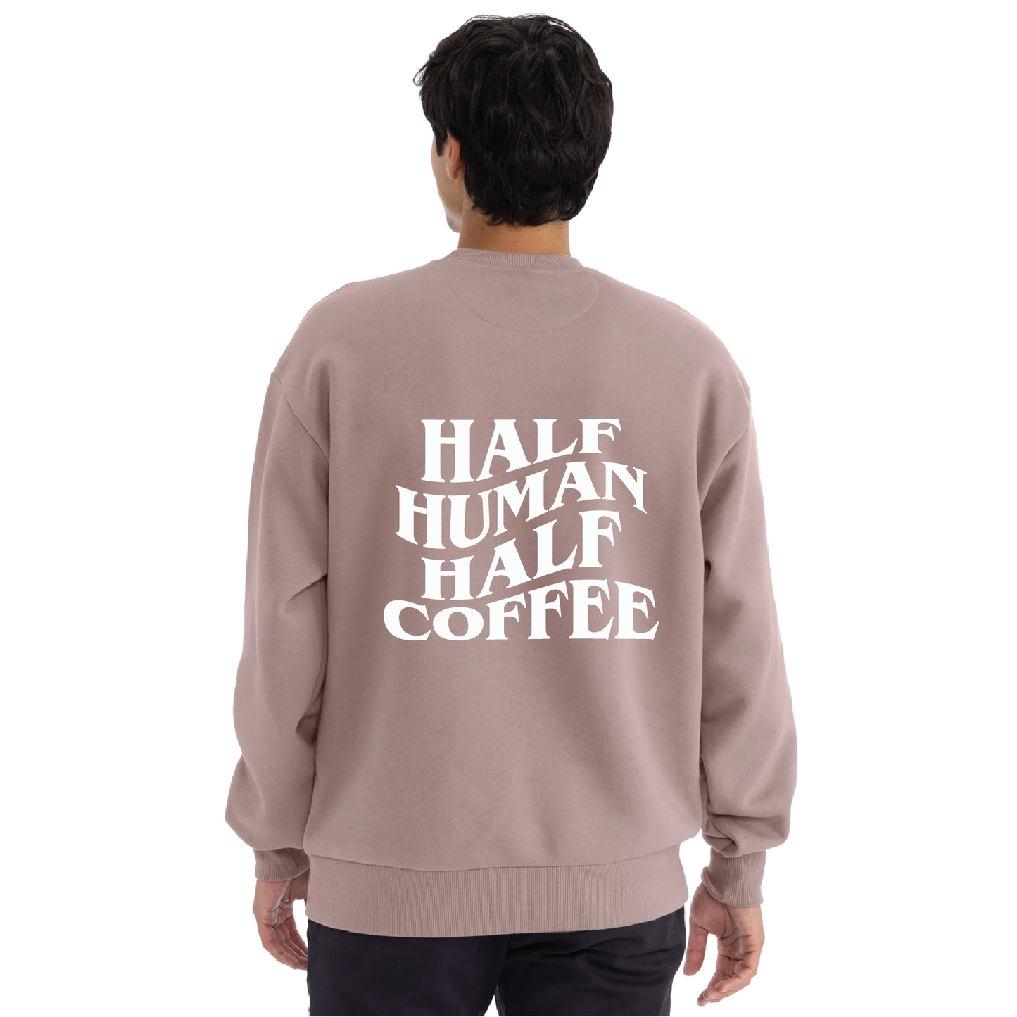 Half Human Half Coffee Crewneck, Haze Purple